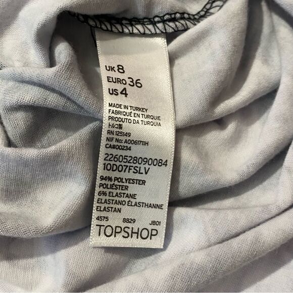 Topshop Zippered Midriff Black,White & Gray Cutout Mini Dress Women's Size 8 - Picture 7 of 15